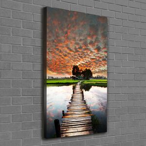 Vertikální Foto obraz na plátně Dřevěný most ocv-32897630