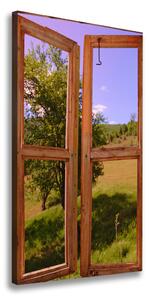 Vertikální Foto obraz na plátně Krajina za oknem ocv-3292508