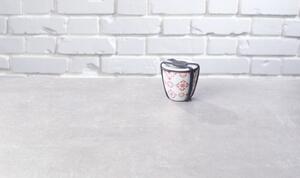 Červeno-bílá porcelánová dóza na potraviny Villeroy & Boch Like To Go, ø 7,3 cm