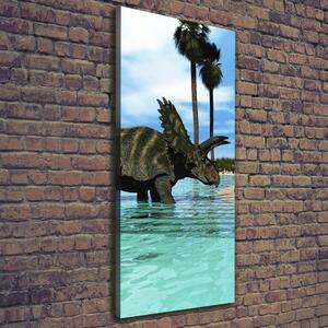 Vertikální Foto obraz na plátně Dinozaury na pláži ocv-33738049