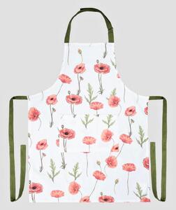 Kuchyňská bavlněná zástěra | MEADOW FLOWERS | motiv máků | 60x80 cm | 740992
