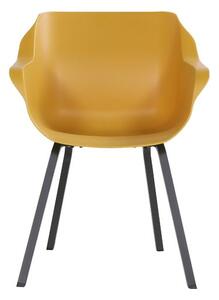 Okrově žluté plastové zahradní židle v sadě 2 ks Sophie Element – Hartman
