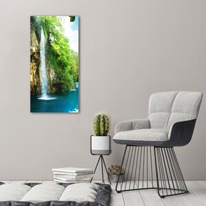 Vertikální Foto obraz na plátně Vodopád v lese ocv-36234695