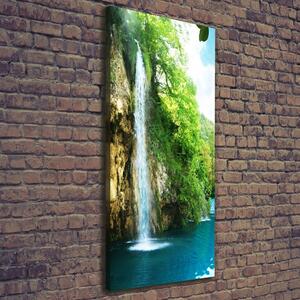 Vertikální Foto obraz na plátně Vodopád v lese ocv-36234695
