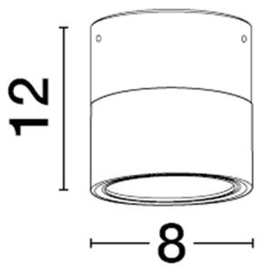 Nova Luce Kovové bodové LED světlo Pull 8 cm