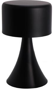 Ocelová stolní lampa, černá, 12 x 21 cm