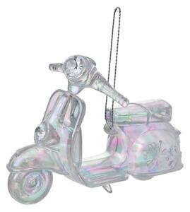 Holografická vánoční ozdoba motorka Vespa – 12 cm