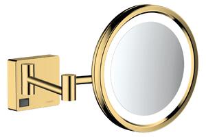 Hansgrohe AddStoris, kosmetické zrcadlo s LED osvětlením, leštěný vzhled zlata, HAN-41790990