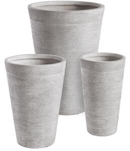 Bizzotto Set tří šedých květináčů Graffi 50/56/49 cm