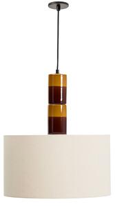 Kave Home Žluto-hnědé keramické závěsné světlo Mavran 45 cm