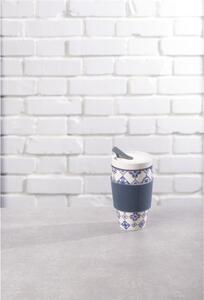 Modro-bílý porcelánový cestovní hrnek Villeroy & Boch Like To Go, 350 ml