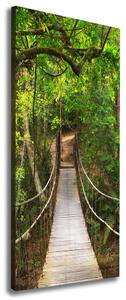Vertikální Foto obraz canvas Visací most v lese ocv-40487494