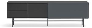 Černo-antracitový TV stolek 180x56 cm Nube – Teulat