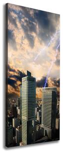 Vertikální Foto obraz na plátně Bouře nad Varšavou ocv-41880517