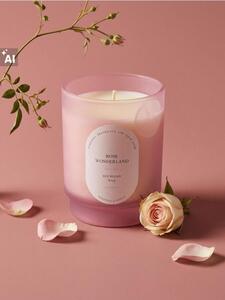 Sinsay - Vonná sójová svíčka Rose Wonderland - pastelová růžová