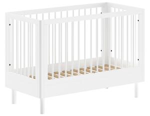 Vipack Bílá dřevěná dětská postýlka Forrest 60 x 120 cm