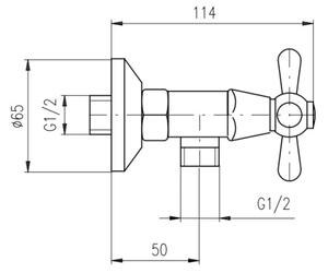RAV Slezák MK180.5/2SM - Sprchová sada s baterií MORAVA RETRO stará mosaz