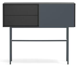Černo-antracitový konzolový stolek 35x110 cm Nube – Teulat
