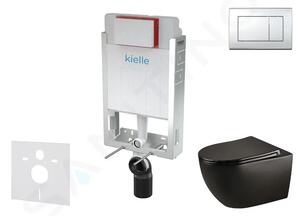 Kielle Set předstěnové instalace, klozetu Gaia, sedátka softclose a tlačítka Gemini III, lesklý chrom 30505SZ44