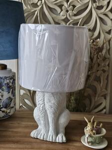 Bílá stolní lampa králík s bílým stínidlem Rabbi - Ø 20*45 cm E27/max 1*60W