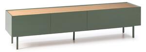 TV stolek v dekoru dubu v zeleno-přírodní barvě 180x45 cm Arista – Teulat