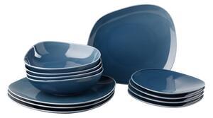 12dílná sada světle modrých porcelánových talířů Villeroy & Boch Like Organic