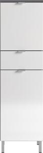 Bílo-šedá vysoká koupelnová skříňka 34x120 cm Mauresa - Germania
