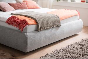 Šedá čalouněná dvoulůžková postel s úložným prostorem s roštem 180x200 cm Atesio – Meise Möbel
