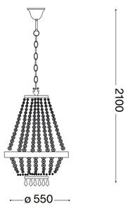 Ideal Lux - LED Křišťálový lustr na řetězu CAESAR 12xG9/3W/230V pr. 55 cm zlatá