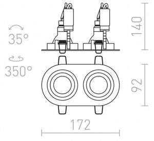 RED R10189 Zápustné svítidlo BIZZ II zápustná výklopná česaný hliník 12V GU - RED - DESIGN RENDL