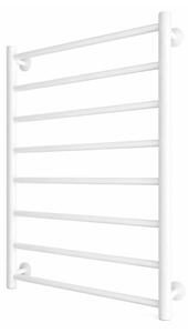 Koupelnový žebříkový radiátor INOX FLAT 163W/230V 77x53 cm nerez/bílá