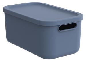 Rotho Úložný box, rovný s víkem, 12l, modrý ALBU LIGHT , 40x24x18