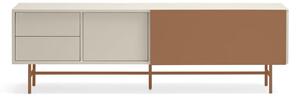 TV stolek v béžovo-cihlové barvě 180x56 cm Nube – Teulat