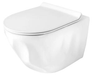 REA-C1652 - Závěsné WC s prkénkem GUSTAVO RIMLESS keramika/bílá