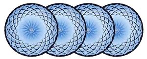Lyngby Glas Sada skleněných talířů Sorrento 16 cm (4 ks) Blue