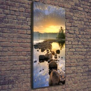 Vertikální Moderní obraz canvas na rámu Jezero ocv-52295899