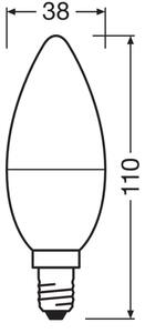 SADA 2x LED Žárovka B38 E14/7,5W/230V 3000K - Osram