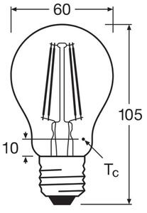 LED Žárovka FILAMENT A60 E27/6,5W/230V 2700K - Osram