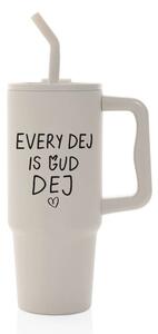 EVERY DEJ IS GUD DEJ - béžový cestovní termohrnek 900 ml