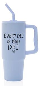EVERY DEJ IS GUD DEJ - světle modrý cestovní termohrnek 900 ml