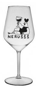 NERUŠŠŠ - čirá nerozbitná sklenice na víno 470 ml