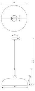 Brilagi - Lustr na lanku ABRAHAM 1xE27/60W/230V pr. 45 cm béžová