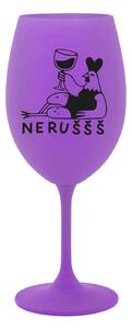 NERUŠŠŠ - fialová sklenice na víno 350 ml
