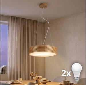 Brilagi - LED Lustr na lanku CARVALHO MODERN 2xE27/60W/230V dub pr. 37,5 cm