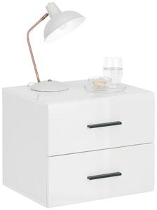 NOČNÍ STOLEK, bílá, 50/42,8/41,6 cm Hom`in
