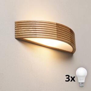 Brilagi - LED Nástěnné svítidlo CARVALHO MODERN 3xE27/60W/230V dub