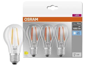 SADA 3x LED Žárovka BASE CLASSIC FILAMENT A60 E27/7,5W/230V 4000K - Osram
