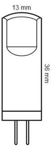 SADA 5x LED Žárovka PIN G4/1,8W/12V 2700K - Osram
