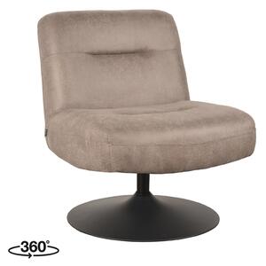 LABEL51 Křeslo Lounge chair Eli - Taupe - Micro Suede