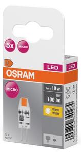 SADA 5x LED Žárovka PIN MICRO G4/1W/12V 2700K - Osram